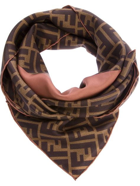 foulard fendi marrone|Pink silk foulard .